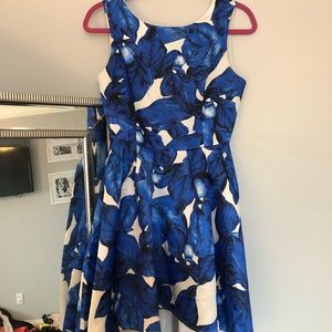 Blue palm dress